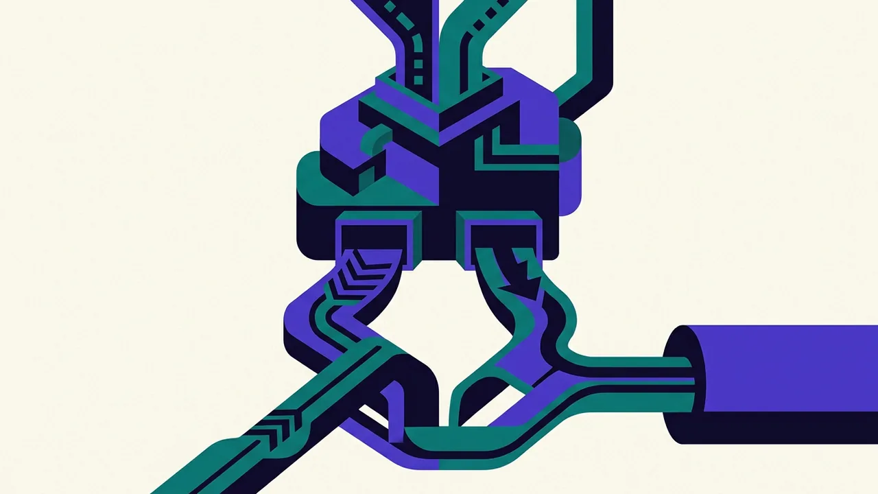 a sorting machine with two output chutes, but both paths lead to the same uncertain destination