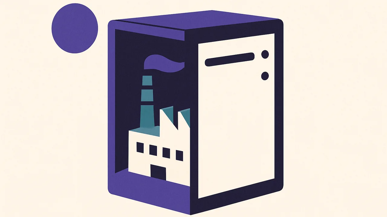 a small factory sitting inside an open computer tower case